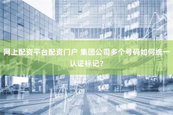 网上配资平台配资门户 集团公司多个号码如何统一认证标记？