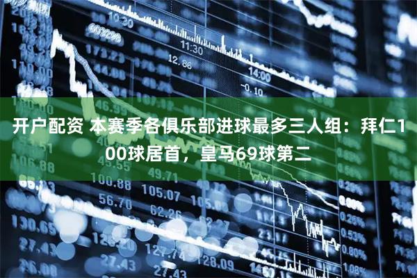 开户配资 本赛季各俱乐部进球最多三人组：拜仁100球居首，皇马69球第二